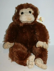 UNIPAK Baby Brown Tan Monkey 12" Plush 2010 Stuffed Ape Jungle Animal Soft NEW - Picture 1 of 12