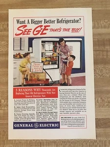 1940 National Geographic Magazine Color General Electric Refrigerator Ad - Picture 1 of 2