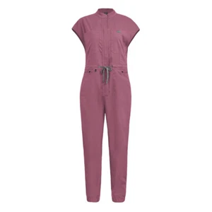 NiaaHinn Unisex Medical Jumpsuit Short Sleeve Scrub Coverall with Cargo Pockets - Picture 1 of 25