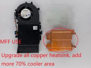Low voltage CPU copper cooler heatsink with fan For DELL 7040 7050 7060 7070 MFF - Picture 1 of 2