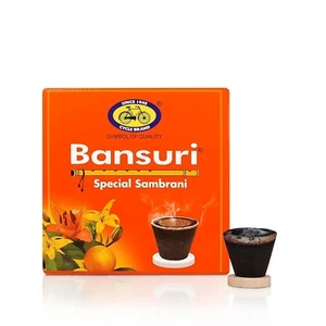 Cycle Pure Bansuri Cup Sambrani Pack Of 2 Havan Cups (24Nos) Natural Guggul - Picture 1 of 4