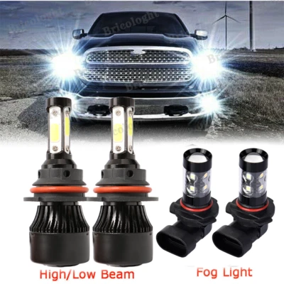 For 2003 2004 05 Dodge Ram 1500 2500 3500 46000K LED Headlight+FOG Light Bulb S - Image 1 of 4