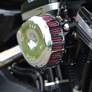 S&S Chrome Mini Teardrop Stealth Air Cleaner Kit For Harley Sportster 1991-2006 - Picture 1 of 3