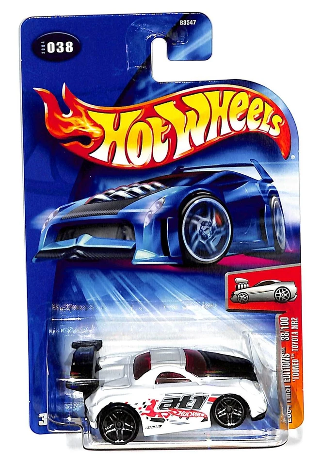 2004 Hot Wheels #38 First Editions 38/100 TOONED TOYOTA MR2 White w/Chrome PR5Sp - Image 1 of 1