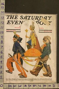 1929 CIRCO CARNAVAL NIÑOS DISFRAZ HUMOR VAQUERO REY TONO CUBIERTA DE ARTE SA27 - Imagen 1 de 1