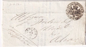 C19354-REGNO, SICILIA,FRANCHIGIA, DA CIMINNA PER ALIA, CITAZIONE TESTIMONI, 1874 - Picture 1 of 3