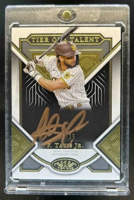2023 Topps Tier One Fernando Tatis Jr. Talent Auto Bronze Ink #23/25 Padres - Image 1 of 2