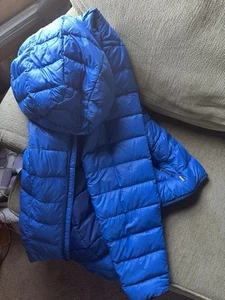 REI Co-op Daunenjacke Damen blau Kapuze Reißverschluss Gr. XL - Bild 1 von 6