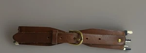 Cinturón J Crew tejido elástico de cuero y algodón azul/blanco - Imagen 1 de 15
