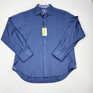 Robert Graham Classic Fit Hemd Herren XL Blau Paisley Langarm Button Down Neu - Bild 1 von 12