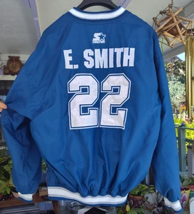 Men’s Vintage STARTER Emmitt Smith Pullover Jacket NFL Dallas Cowboys MED - Picture 1 of 13