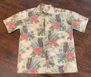 Statua Totem Vintage Reyn Spooner Tiki Dio Camicia Hawaiana Cotone Made Korea - Foto 1 di 6