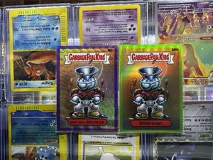 Garbage Pail Kids Purple Wave Refractor Spitting Spencer & Green Brad Habit 2020 - Picture 1 of 2