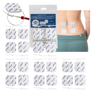 20 TENS Elektroden Pads selbstklebend wiederverwendbar 5x5 cm 2mm Stecker-axion - Afbeelding 1 van 24