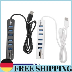 USB 6 Port Card Reader USB 2.0 Memory TF Extension Hub for Mobile Hard Drive - Bild 1 von 17