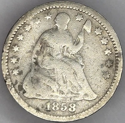 1858-O G Seated Liberty Half Dime Type 3 (Stars on Obv) - Image 1 of 2