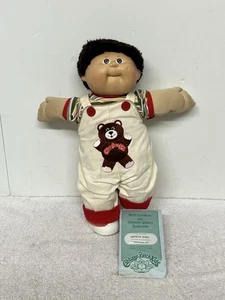 Mono Coleco Cabbage Patch Kids 1986 pelo difuso niño muñeca oso de peluche HM8 OK - Imagen 1 de 2