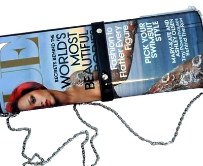 Bolso sin asas retro de vinilo con impresión de portada de revista Rihann VAGUE de los 80 de Olivia Miller💕 Foto 1 de 4