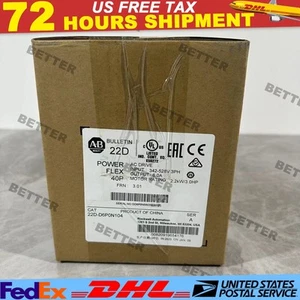 NEW Allen-Bradley 22D-D6P0N104 factory sealed PowerFlex 40P AC Drive US Free Tax - Picture 1 of 5