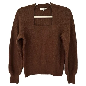Madewell Women's Melwood Square-Neck Pullover Sweater in Coziest Yarn Sz S - Picture 1 of 9