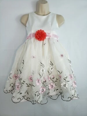 Tip Top Girls Embroidered White Tulle Formal Gown dress size X73  - Image 1 of 4