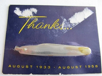 Cuchillo de Bolsillo Schrade Dos Hojas 25 Aniversario Kraft Miracle Whip 1958 NUEVO Foto 1 de 4