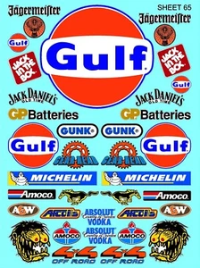 Foglio adesivo vinile BIANCO 65 GULFS-R/C MODEL decalcomania adatto scala 1/10-1/16 AMOCOMCD - Foto 1 di 8