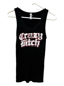 Camiseta sin mangas Crazy Bitch Camisa Grande BFF Divertida Sarcástica Regalo Regalo Camiseta - Imagen 1 de 2