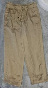 Ann Taylor Damenhose beige elastisch tailliert gefüttert Größe Medium mit Kordelzug - Bild 1 von 5
