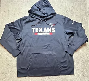 Men's Nike Navy Houston Texans Sideline Performance Pullover Hoodie 3XL - Picture 1 of 4