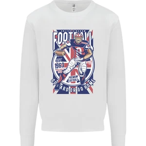 UK American Football Player Kids Sweatshirt Jumper - Picture 1 of 3
