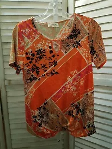 Exclusive One Damen Bluse Größe Small Mehrfarbig Stretch Kurzarm Schlüsselloch - Bild 1 von 10