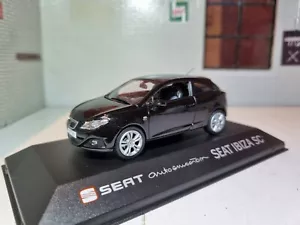 Seat Ibiza SC Black 3 Door Dealer Model 2012 1:43 Diecast Scale Car IXO Norev - Picture 1 of 9