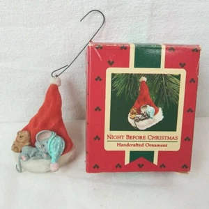 1987 Hallmark Andenken Ornament Night Before Christmas Sleeping Mouse - Bild 1 von 12