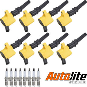 Heavy Duty Ignition Coil & Autolite Spark Plug For Ford F-150 Lincoln Town Car