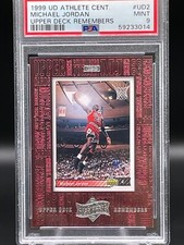1999-00 UD Athlete Century Michael Jordan Upper Deck Remembers #UD2 PSA 9 