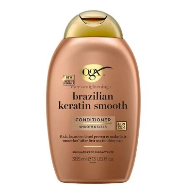 OGX Brazilian Keratin Smooth Conditioner für trockenes Haar 385 ml