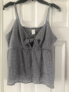 Shimera Women Stripe Top Bottom Short Shorts Sleep Beach Casual Grey Large $50 - Picture 1 of 5