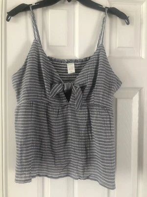 Shimera Women Stripe Top Bottom Short Shorts Sleep Beach Casual Grey Large $50 - Image 1 of 4