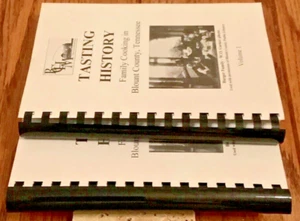 Tasting History Family Cooking in Blount County TN Vol 1 & 2 SC Inez E Burns VG - Picture 1 of 12
