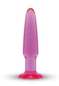 Anal plug piccolo trasparente rosa con ventosa fallo anale dildo liscio mini - Imagen 1 de 3