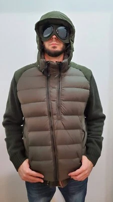 C.P. Company Hooded Goggle Men's DOWN Jacket Dark Green Size 56 Brand NEW Wool - Image 1 of 4