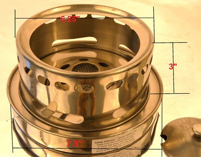 Quemador de alcohol de acero inoxidable 500 ml 17 OZ Spirit Stove laboratorio mesa de banco dental Foto 1 de 4