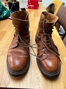 Crockett & Jones Coniston Tan Brown Leather Boots Shoes Mens UK 9 - Picture 1 of 7