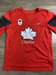 Vintage Nike Team Canada Olympics Hockey Jersey Size Large Youth Boys Red - Picture 1 of 13
