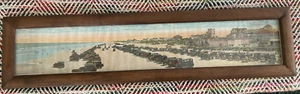 Vintage DAYTONA BEACH FLORIDA Picture Print Yard Long Picture Frame car building - Picture 1 of 13