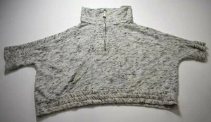 Ann Taylor Loft Women Short Sleeve 1/4 Zip Kangaroo Pocket Cotton Sweatshirts M - Picture 1 of 12