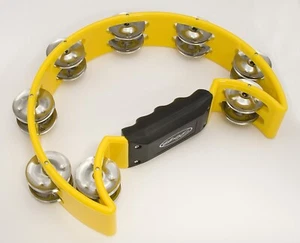 Tambourine, Schellenring gelb, Abverkauf, Rassel - Bild 1 von 2