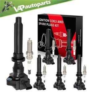 6 For 14-16 3.0L Land Rover LR4 Range Rover Ignition Coil & Iridium Spark Plug - Picture 1 of 12