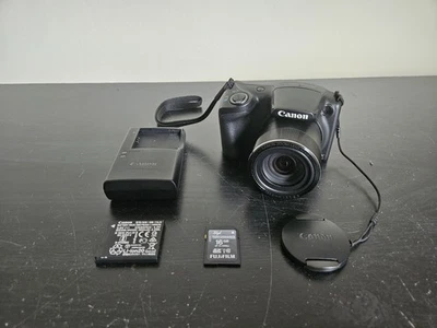 Cámara digital Canon PowerShot SX420 IS Wi-Fi 20,0 MP cargador negro batería 16 GB Foto 1 de 4